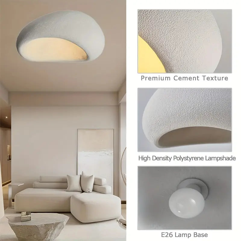 Modern Concrete Style Ceiling Light Fixture