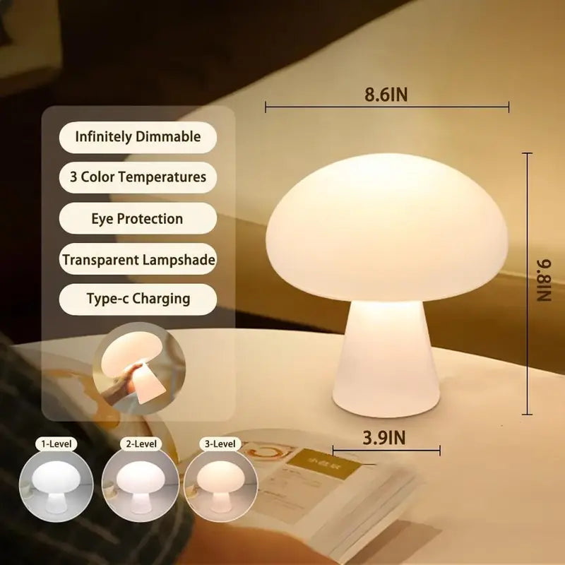 Cordless Mushroom Table Lamp