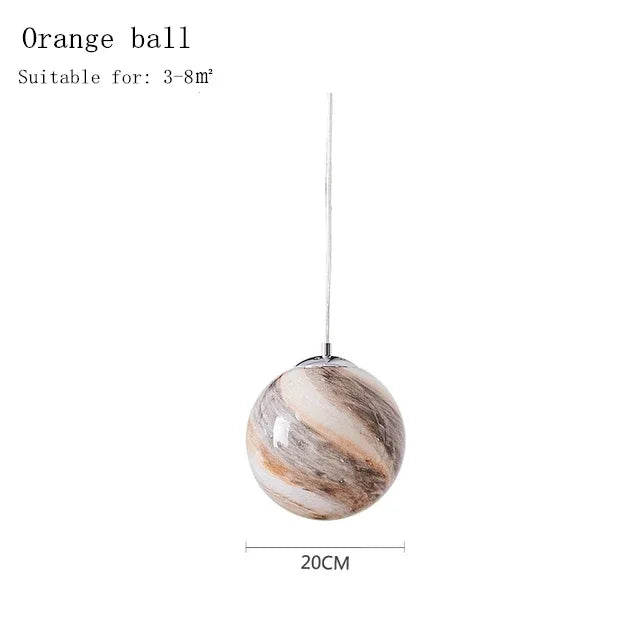 Modern LED Acrylic Planet Pendant Light Children Room Space Star Chandeliers Living Bedroom Kitchen Indoor Hanging Lighting