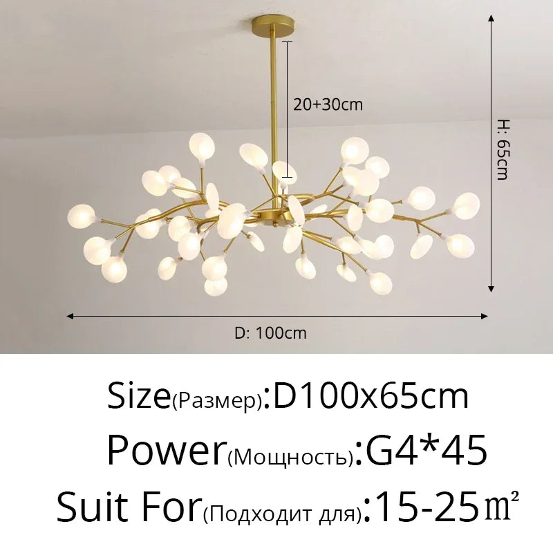 Modern Branches LED Ceiling Chandelier Stylish for Living Dinning Room Bedroom Pendant Lamp Home Decor Lusters Luminaires