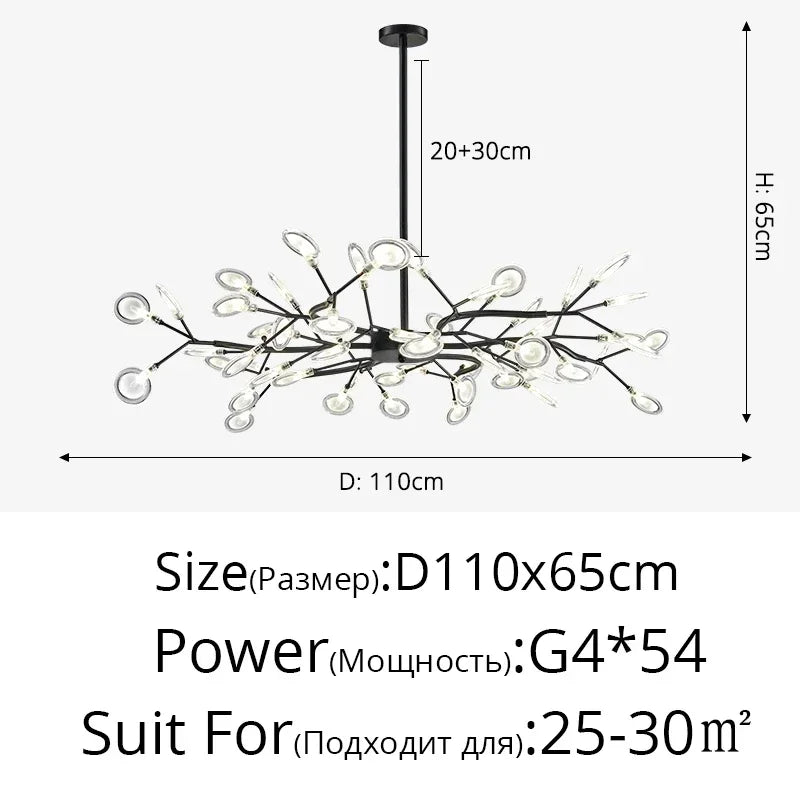 Modern Branches LED Ceiling Chandelier Stylish for Living Dinning Room Bedroom Pendant Lamp Home Decor Lusters Luminaires