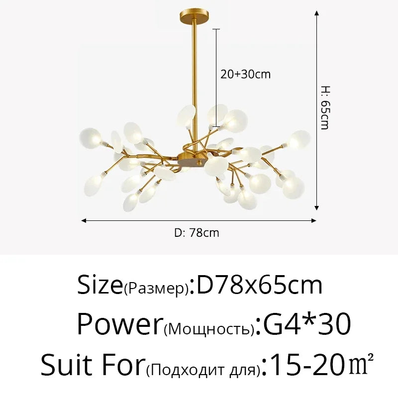 Modern Branches LED Ceiling Chandelier Stylish for Living Dinning Room Bedroom Pendant Lamp Home Decor Lusters Luminaires