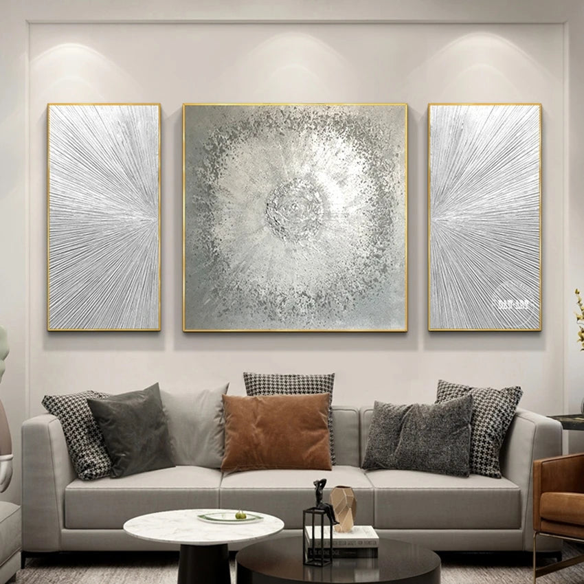 Modern Abstract Golden Mountain Landscape Oil Paintings
