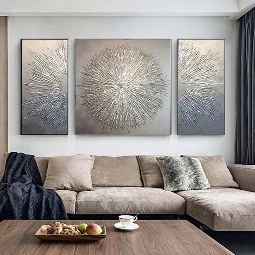 Modern Abstract Golden Mountain Landscape Oil Paintings