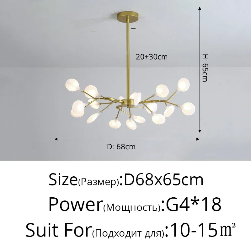 Modern Branches LED Ceiling Chandelier Stylish for Living Dinning Room Bedroom Pendant Lamp Home Decor Lusters Luminaires