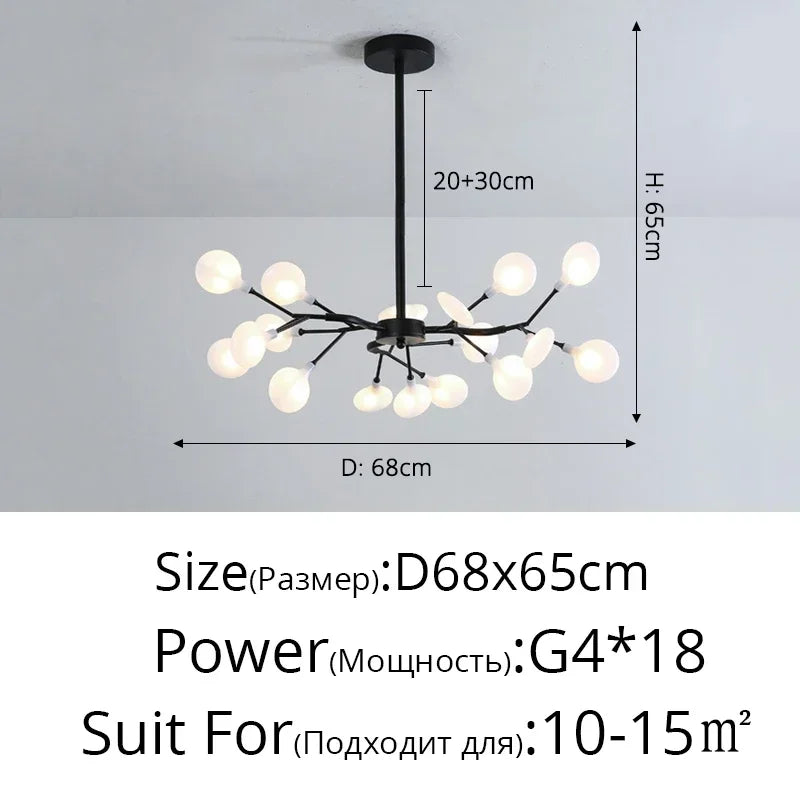 Modern Branches LED Ceiling Chandelier Stylish for Living Dinning Room Bedroom Pendant Lamp Home Decor Lusters Luminaires