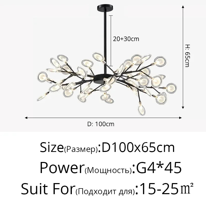 Modern Branches LED Ceiling Chandelier Stylish for Living Dinning Room Bedroom Pendant Lamp Home Decor Lusters Luminaires