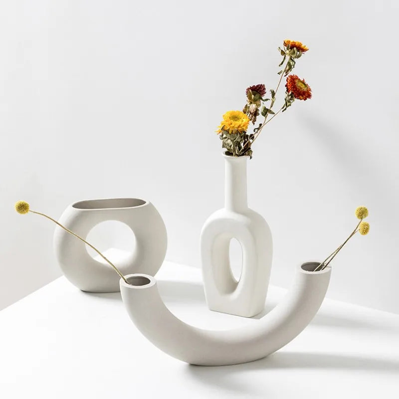 Hollow Nordic Ceramic Vase