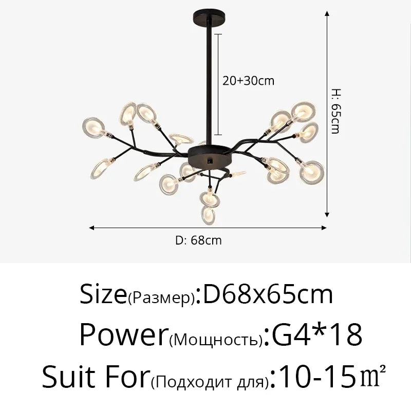 Modern Branches LED Ceiling Chandelier Stylish for Living Dinning Room Bedroom Pendant Lamp Home Decor Lusters Luminaires