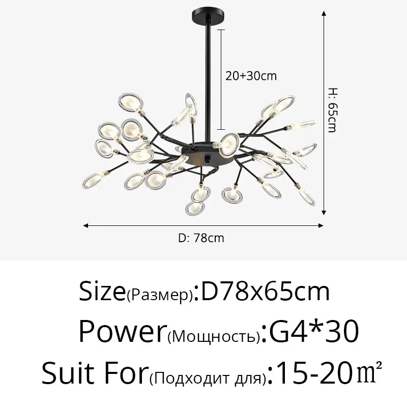 Modern Branches LED Ceiling Chandelier Stylish for Living Dinning Room Bedroom Pendant Lamp Home Decor Lusters Luminaires