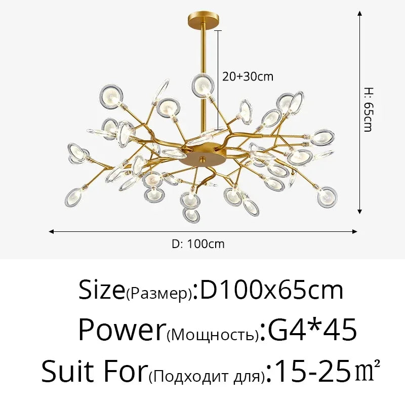 Modern Branches LED Ceiling Chandelier Stylish for Living Dinning Room Bedroom Pendant Lamp Home Decor Lusters Luminaires