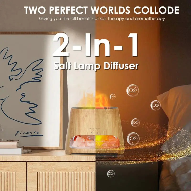 Air Purifier & Humidifier with Himalayan Salt Lamp