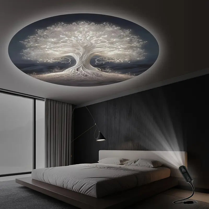 Tree of Life 360° Rotating LED Projector Light