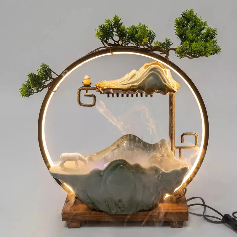 Tabletop Waterfall Fountain with Mist