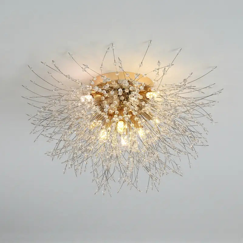 Unique 8-Lights Dandelion Flush Mount Ceiling Lamp