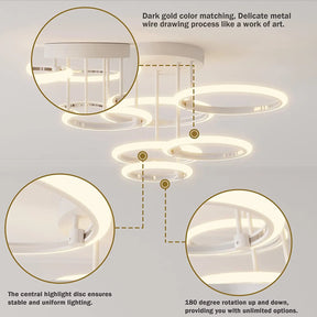 Modern LED Ceiling Chandelier Lights Ring