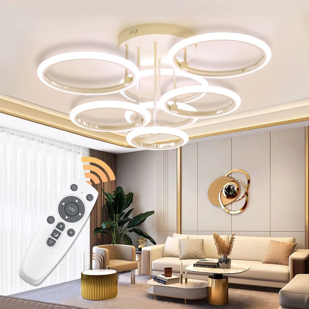 Modern LED Ceiling Chandelier Lights Ring
