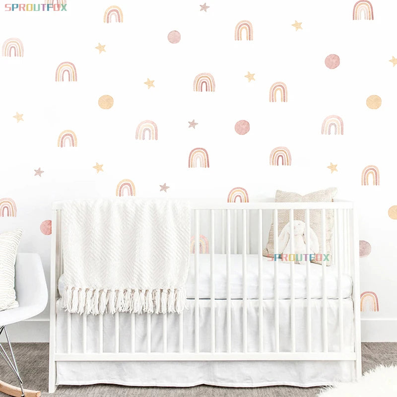 Cartoon Boho Rainbow Wall Sticker