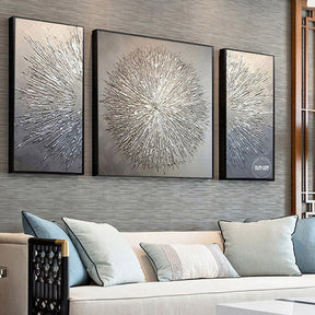 Modern Abstract Golden Mountain Landscape Oil Paintings