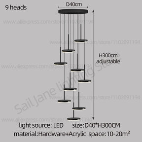 LED Circular Chandelier Nordic Chandelier