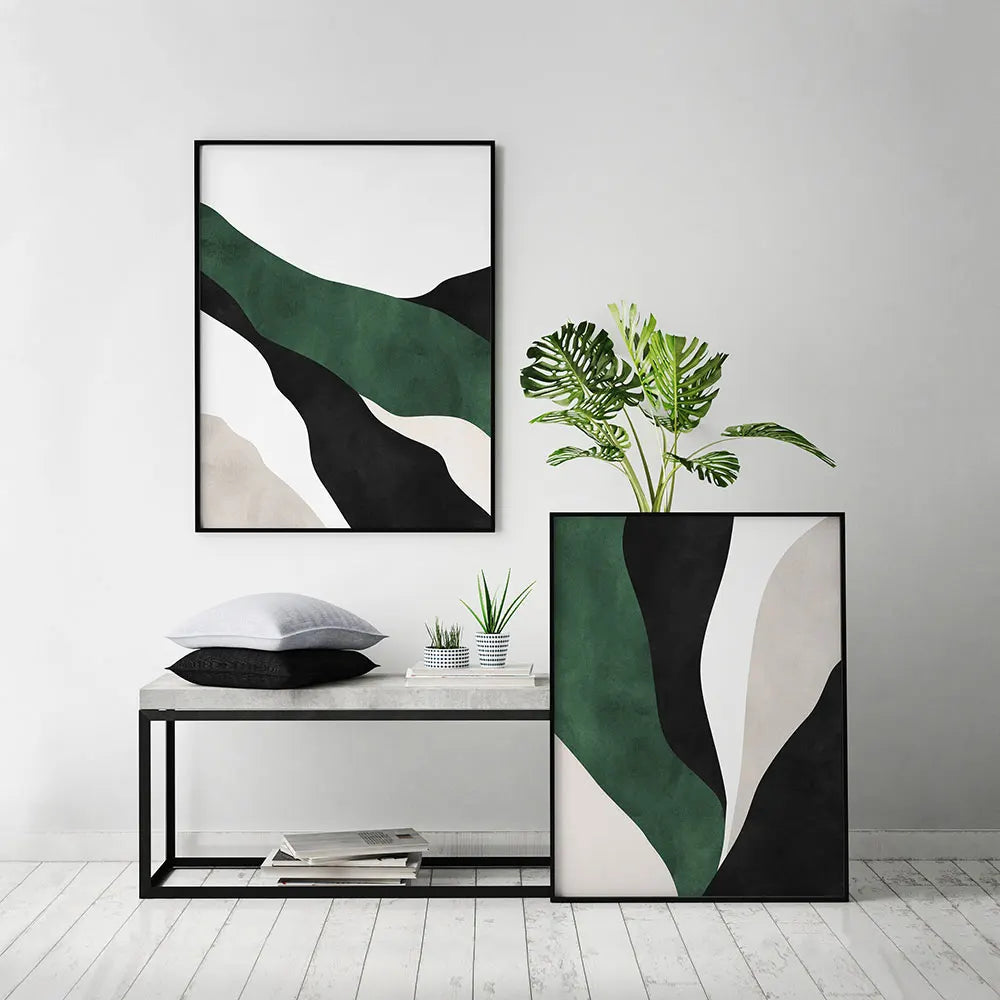 Emerald Jewel Green Abstract Wall Art