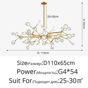 Modern Branches LED Ceiling Chandelier Stylish for Living Dinning Room Bedroom Pendant Lamp Home Decor Lusters Luminaires