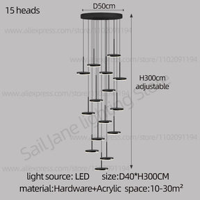 LED Circular Chandelier Nordic Chandelier