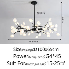 Modern Branches LED Ceiling Chandelier Stylish for Living Dinning Room Bedroom Pendant Lamp Home Decor Lusters Luminaires