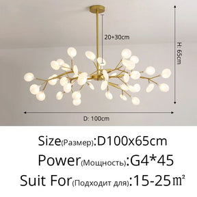 Modern Branches LED Ceiling Chandelier Stylish for Living Dinning Room Bedroom Pendant Lamp Home Decor Lusters Luminaires
