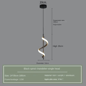 Lustre Bedside Rotating Chandelier Pendant Lights Lampara Colgante Techo Luminaire Suspendu Quarto Casal Chambre Kroonluchters