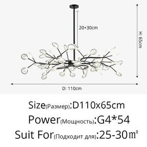 Modern Branches LED Ceiling Chandelier Stylish for Living Dinning Room Bedroom Pendant Lamp Home Decor Lusters Luminaires