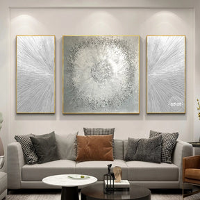 Modern Abstract Golden Mountain Landscape Oil Paintings