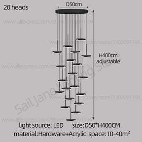 LED Circular Chandelier Nordic Chandelier