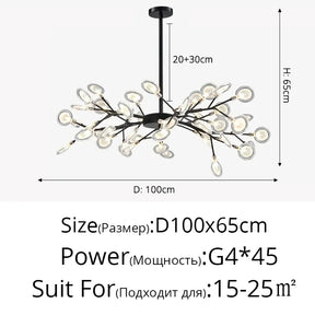 Modern Branches LED Ceiling Chandelier Stylish for Living Dinning Room Bedroom Pendant Lamp Home Decor Lusters Luminaires