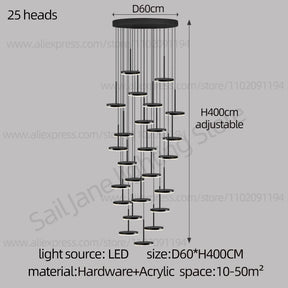 LED Circular Chandelier Nordic Chandelier