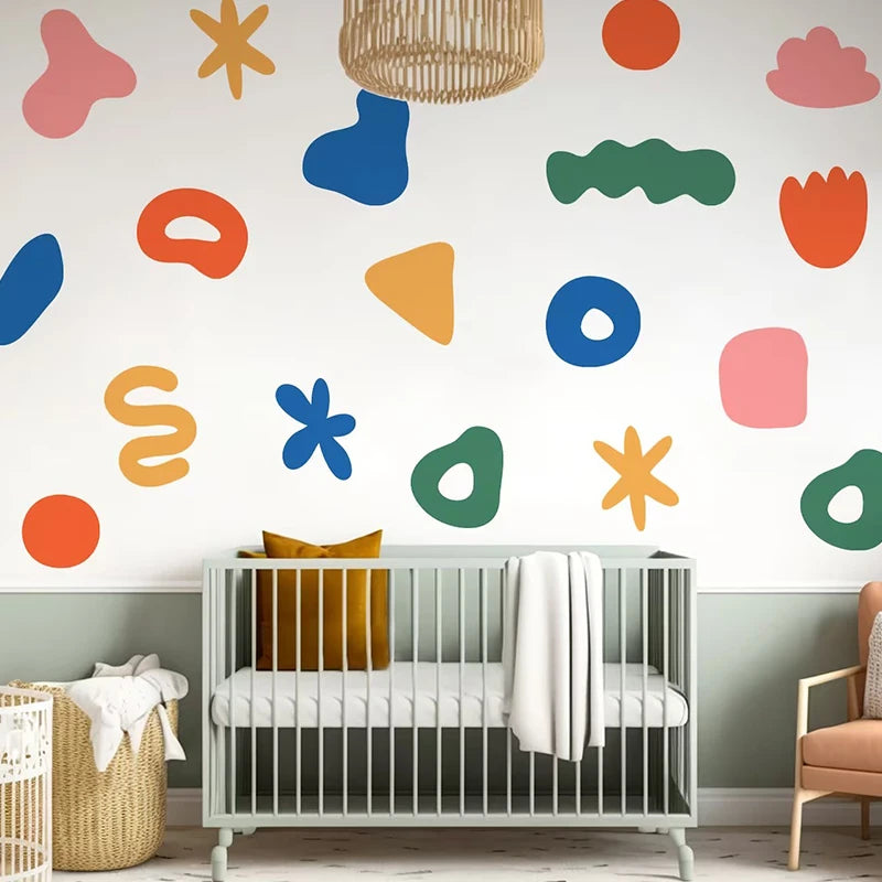 Creative Multicolored Shape Wall Stickers