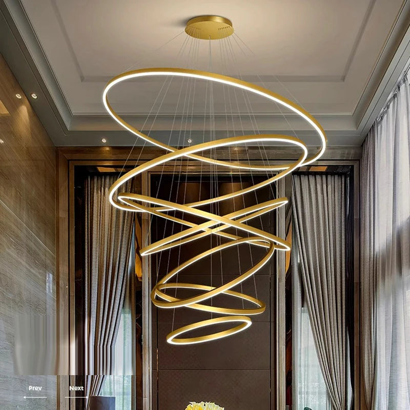 Home living room decoration vintage ring Pendant Ceiling lamps dining room Chandelier indoor lighting hanging light fixture