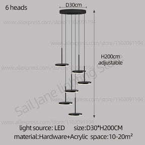 LED Circular Chandelier Nordic Chandelier