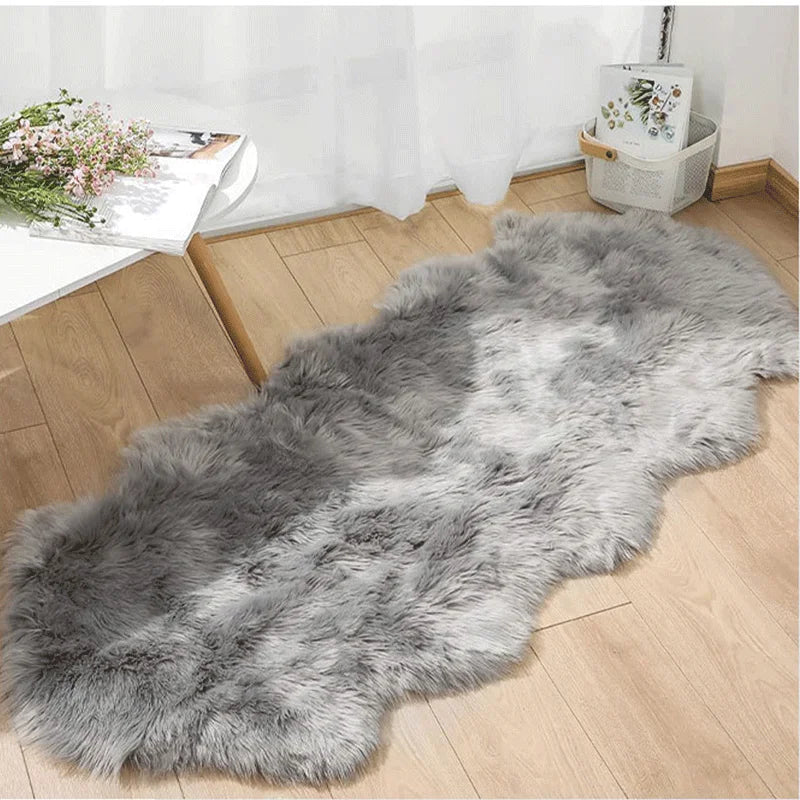 Soft Sheepskin Bedroom Carpet